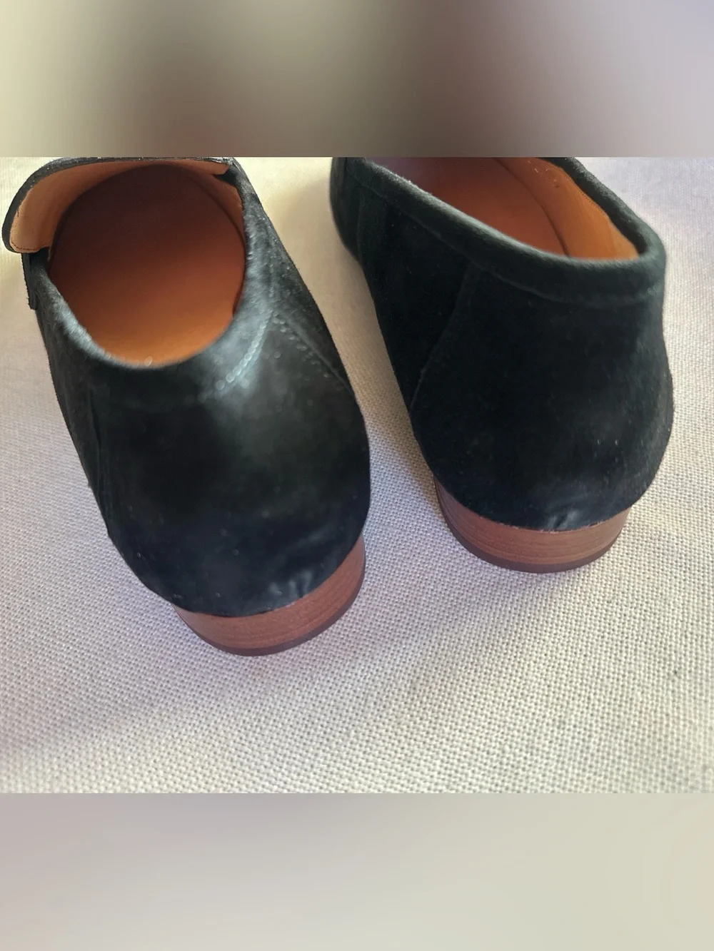 Quince Italian Suede Penny Loafers Black  New In Box Flats | 9